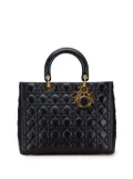 Christian Dior Pre-Owned 1999 Large Lambskin Cannage Lady Dior satchel - Black