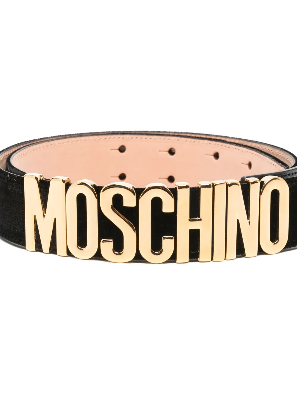 Moschino Riem met logo Zwart