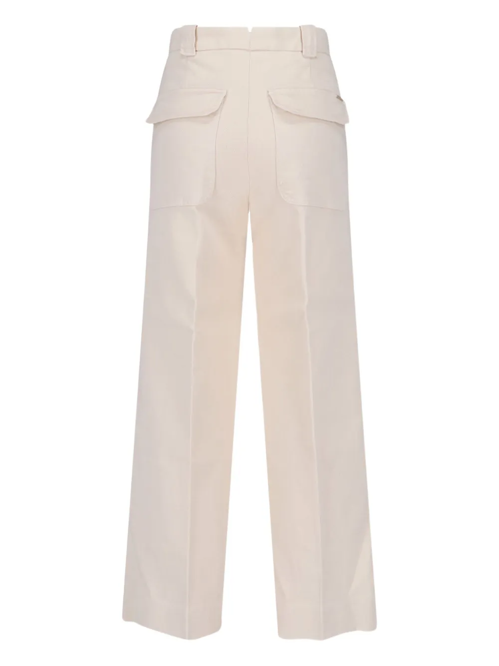 Incotex Wide-leg Cotton Trousers With Tailored Finish In Neutral