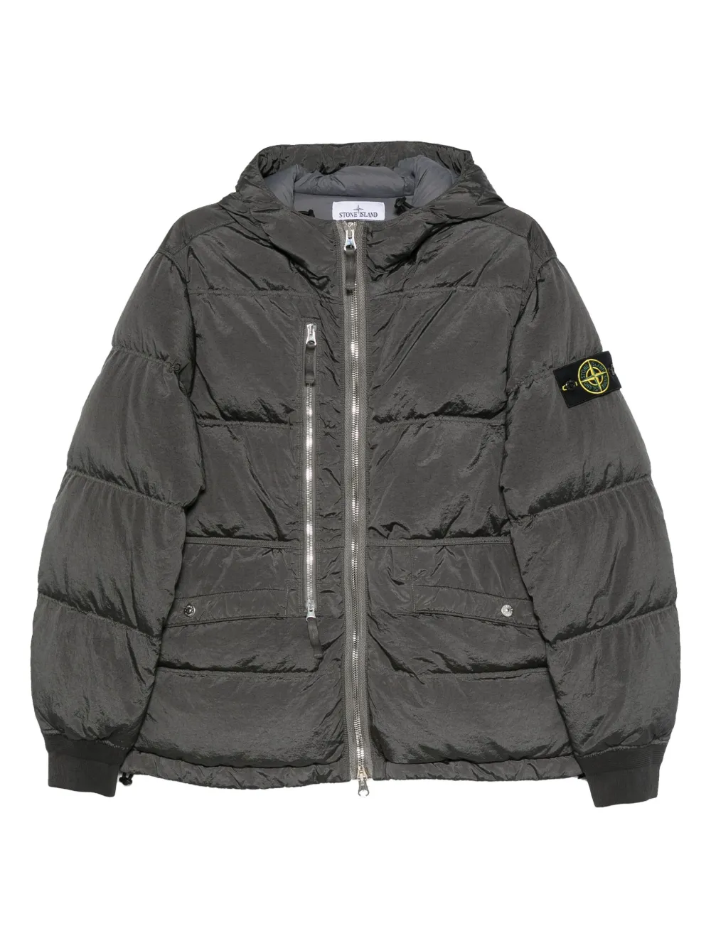 Stone Island logo-patch padded jacket | Grey | Image 1