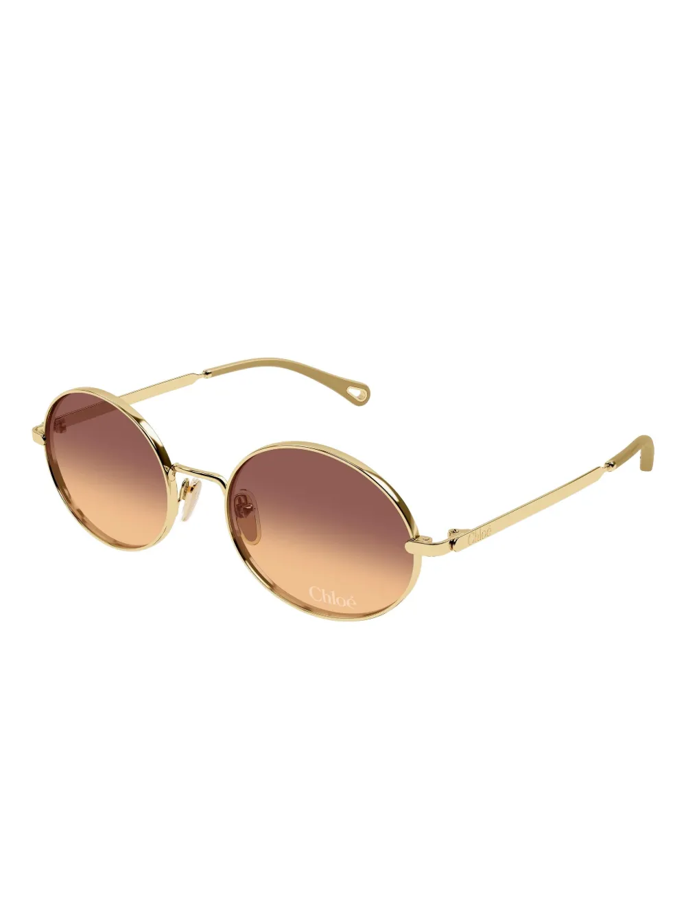 Chloé Eyewear CH0326S zonnebril met rond montuur - Goud