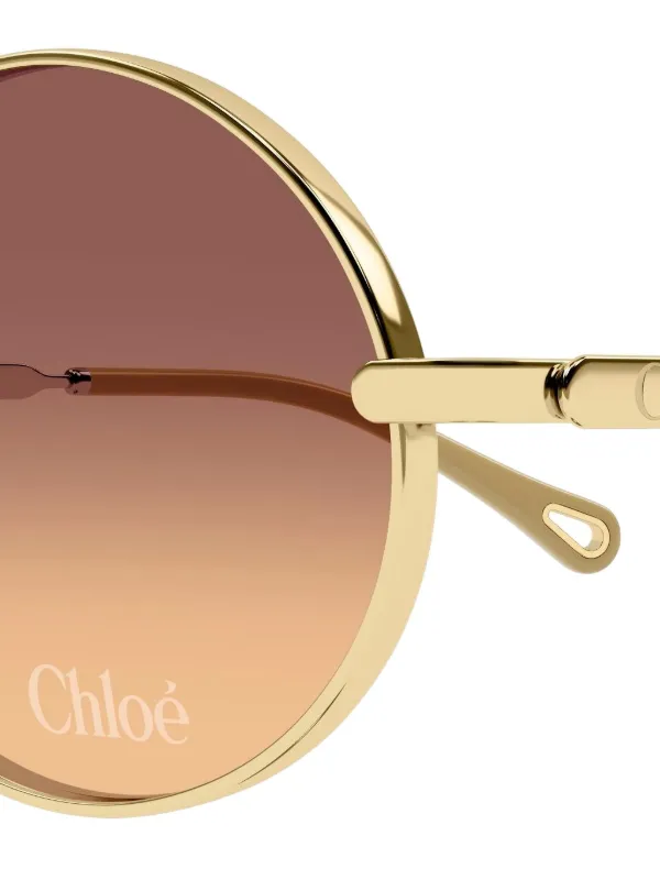 Chloé Eyewear CH0326S Round Frame Sunglasses | Gold | FARFETCH display picture 1