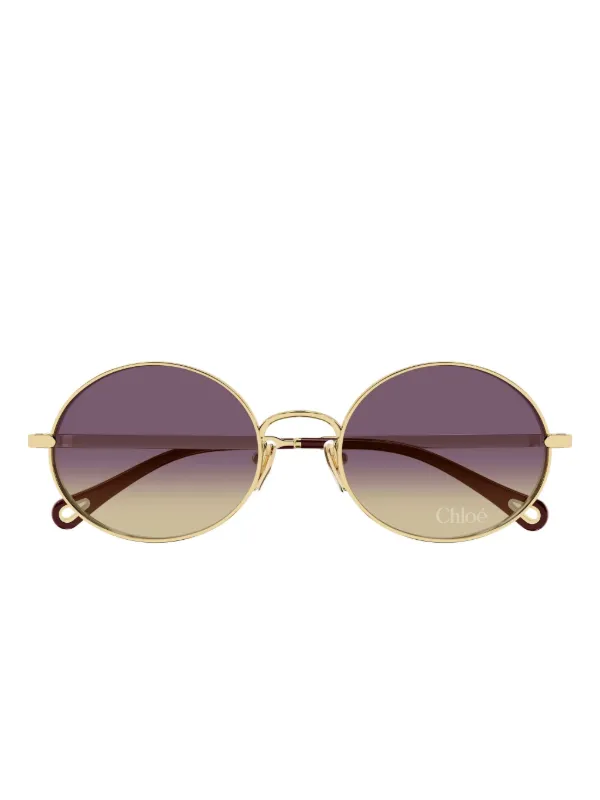 Chloé Eyewear CH0326S round-frame Sunglasses | Gold | FARFETCH display picture 2