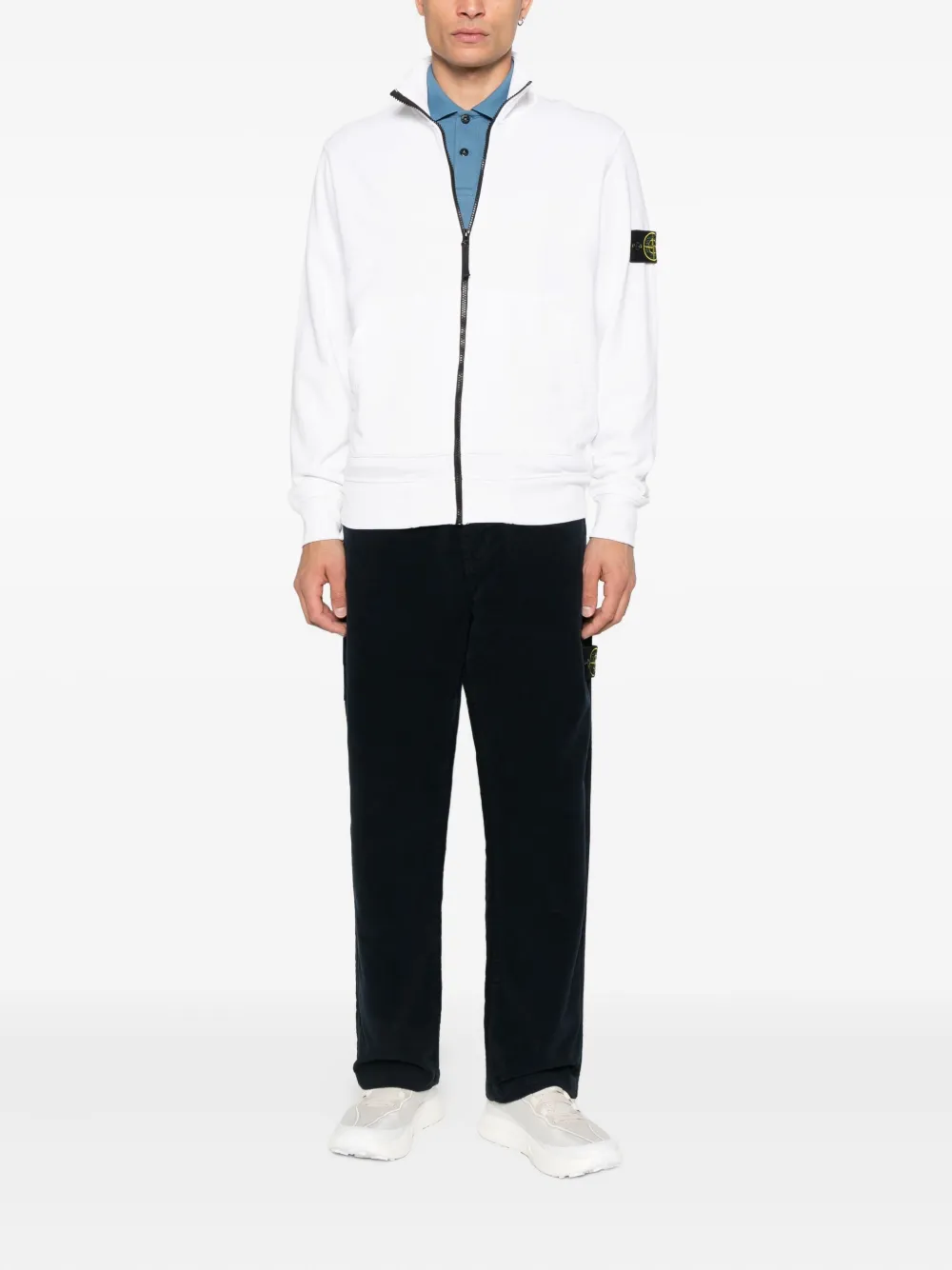 Stone Island zip-up sweater - Wit