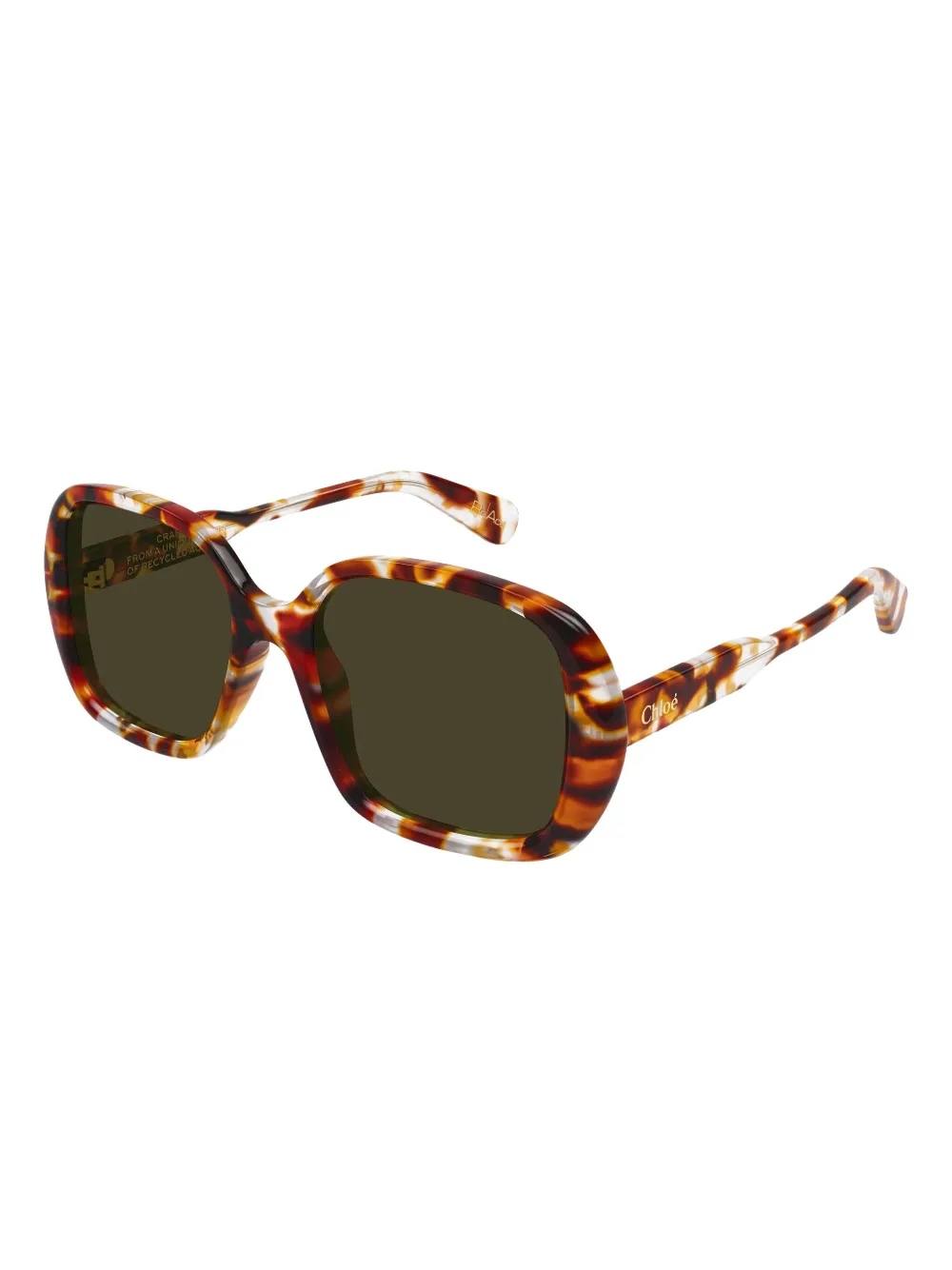 Chloé Eyewear Zonnebril met rond montuur - Bruin