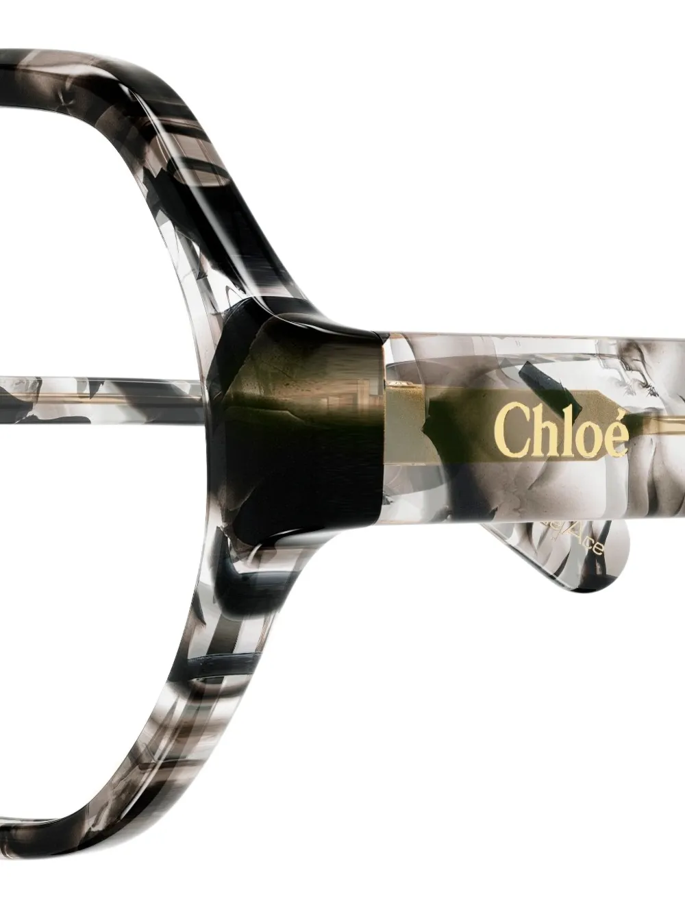 Chloé Eyewear CH0189O bril met geometrisch montuur Zwart
