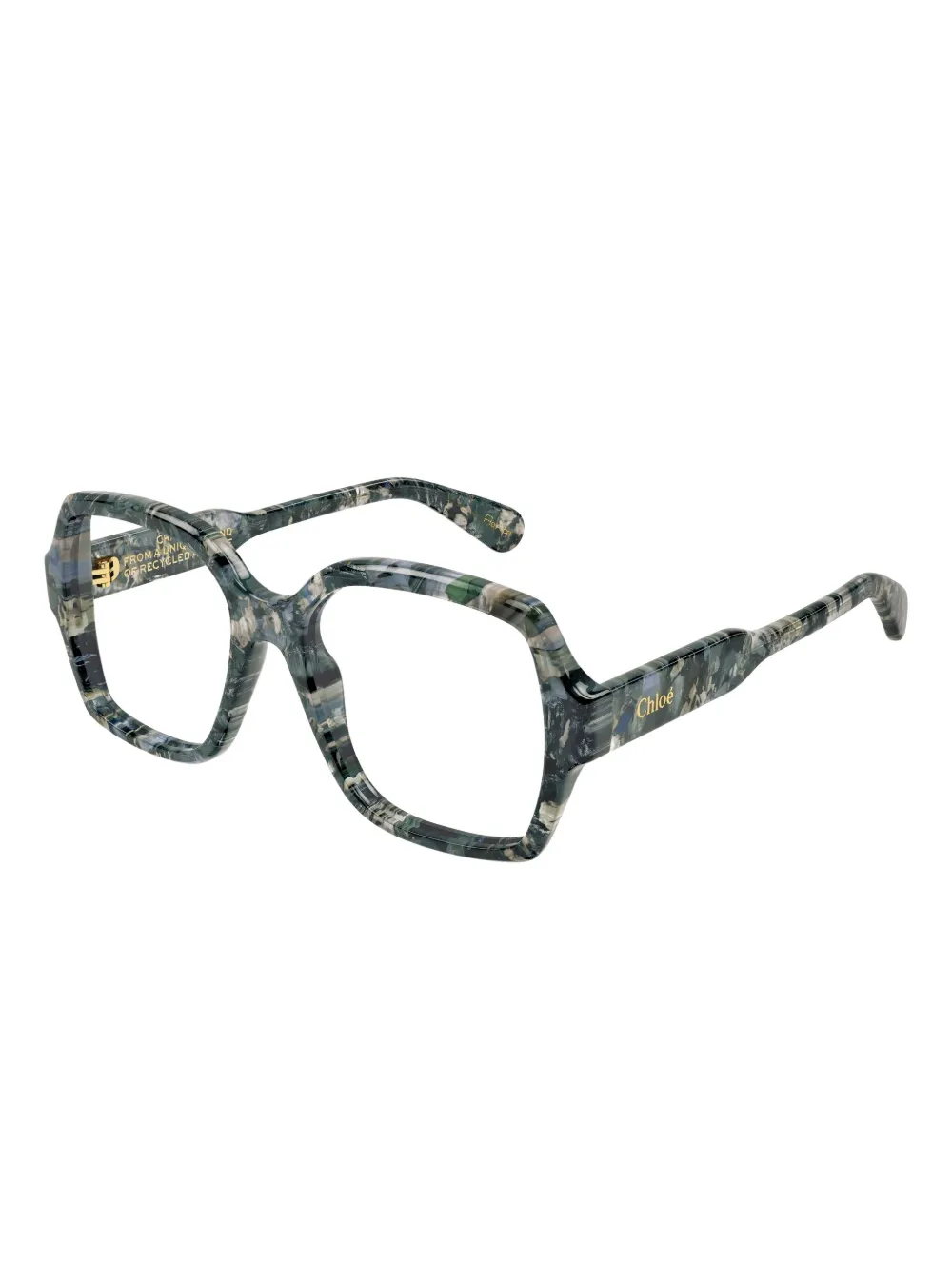 Chloé Ch0155o Geometric Glasses In Green