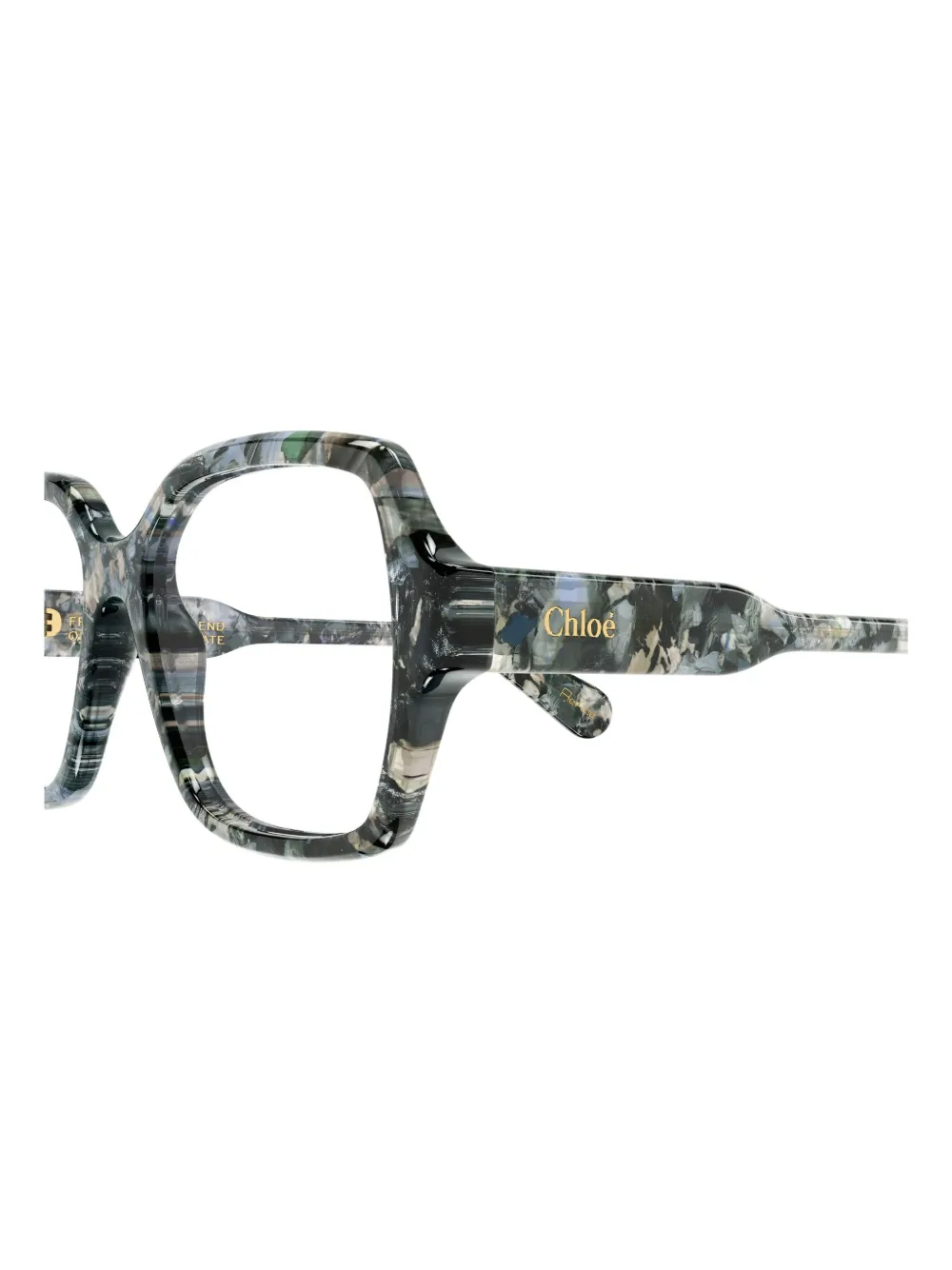 Chloé Ch0155o Geometric Glasses In Green
