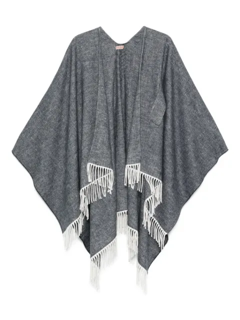 TWINSET poncho con flecos