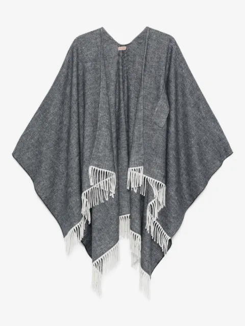 TWINSET poncho con flecos