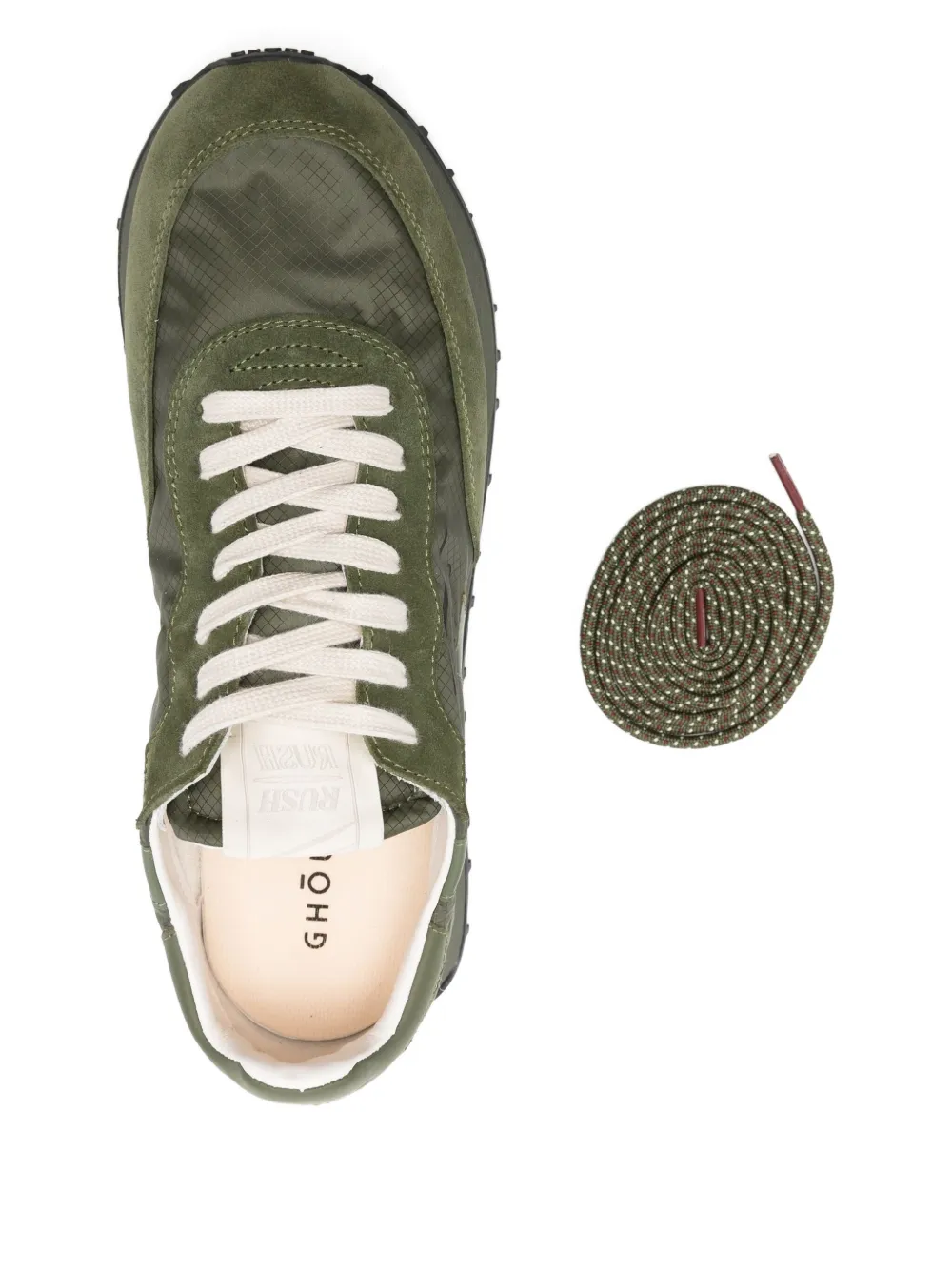 Ghoud Panelled Low-top Sneakers In Green