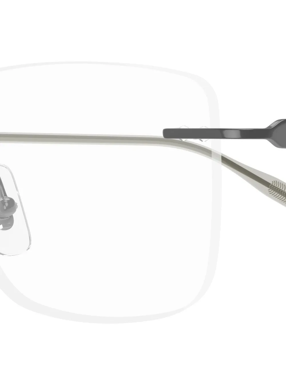 Montblanc Bril met rechthoekig montuur Grijs