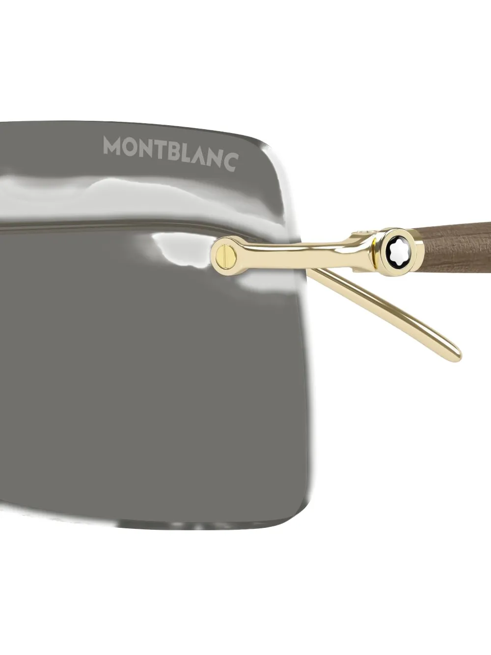 Montblanc Square-frame Sunglasses In Brown