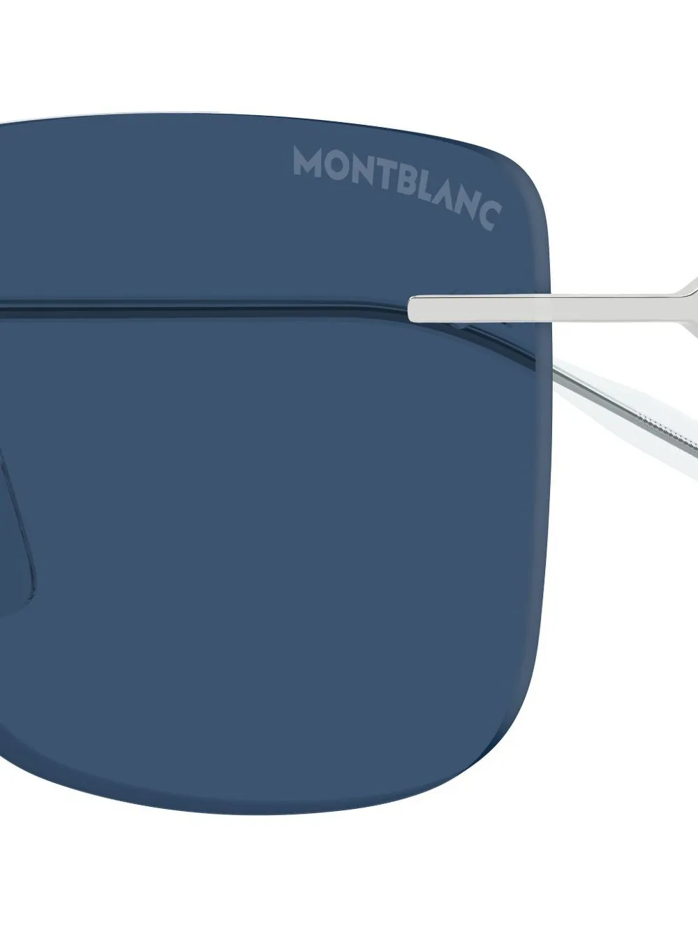 Montblanc Zonnebril met rechthoekig montuur Zilver