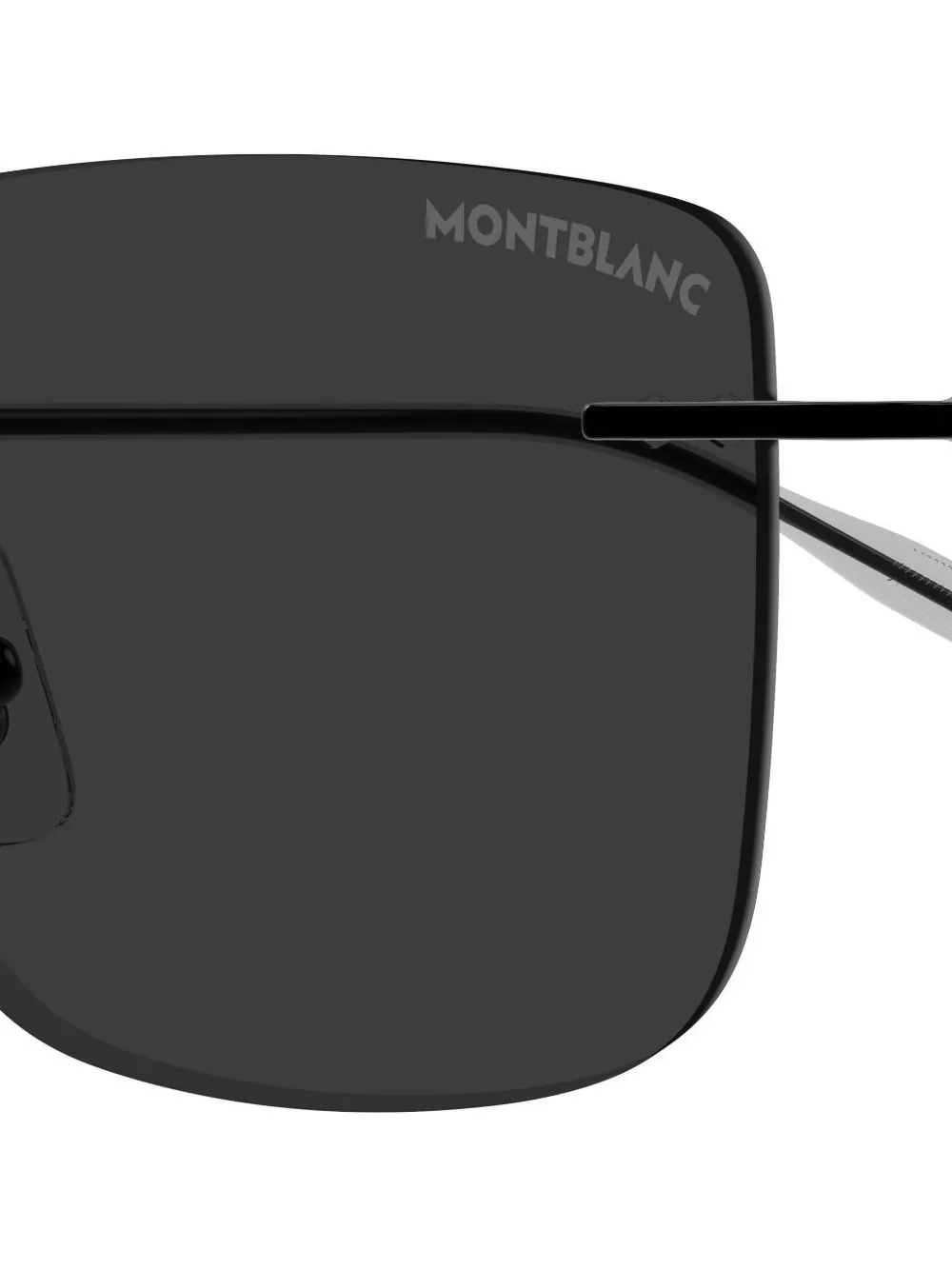 Montblanc Zonnebril met vierkant montuur Zwart