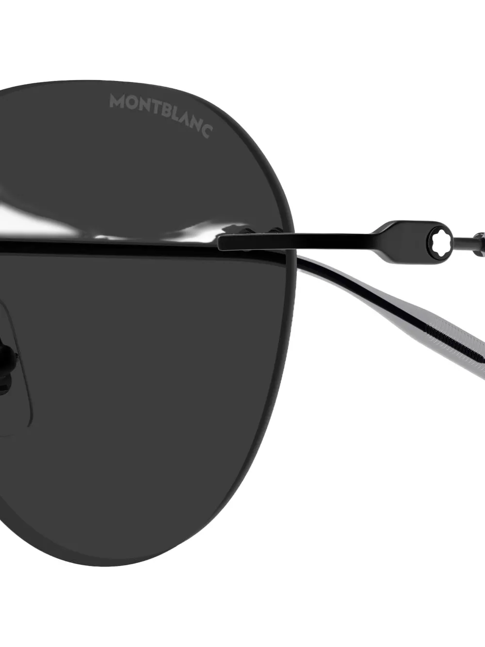 Montblanc Round-frame Sunglasses In Black