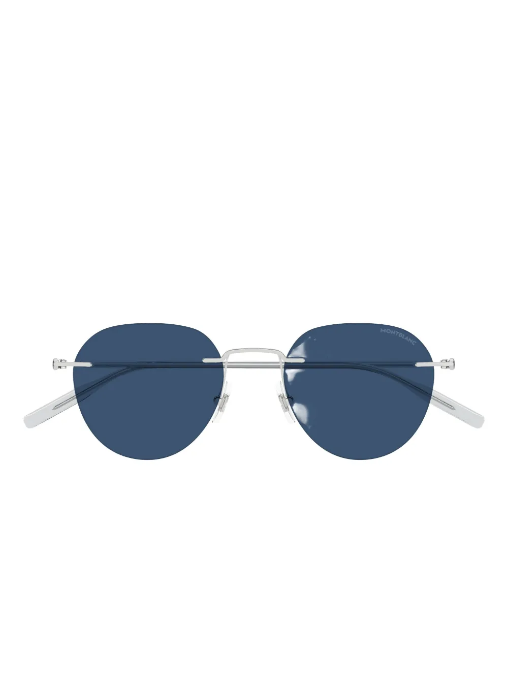 Montblanc Sonnenbrille mit rundem Gestell | Silber | Image 1