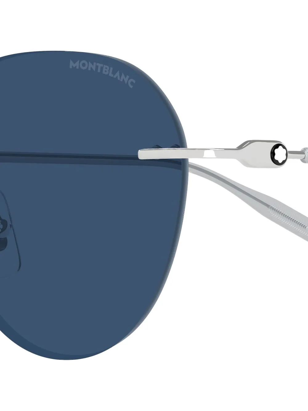 Montblanc Round-frame Sunglasses In Blue