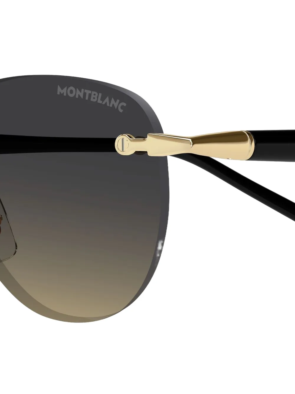 Montblanc Round Sunglasses In Brown