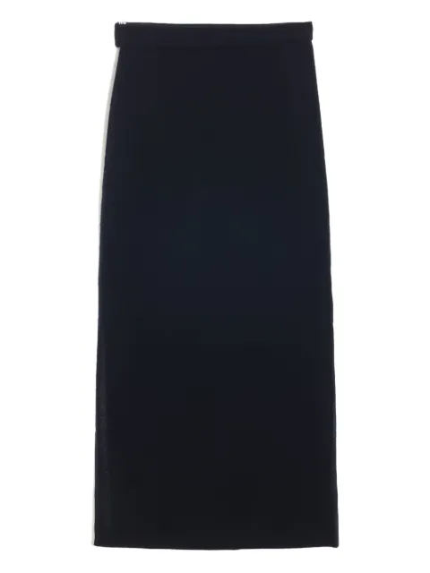 CUDDLEUP 侧条纹超长半身裙