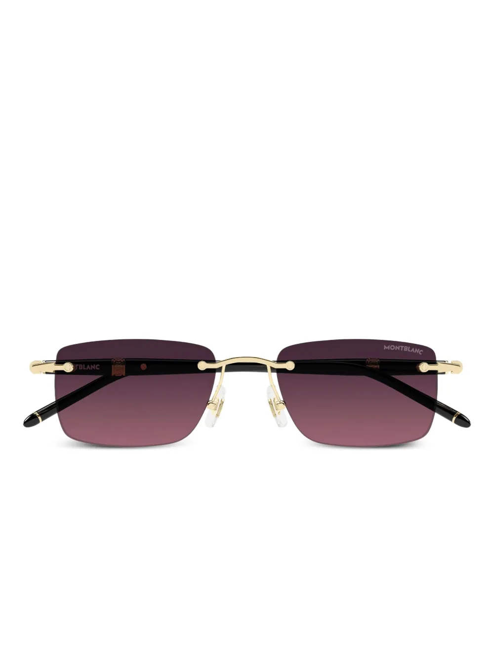 Montblanc rectangle sunglasses | Black | Image 1