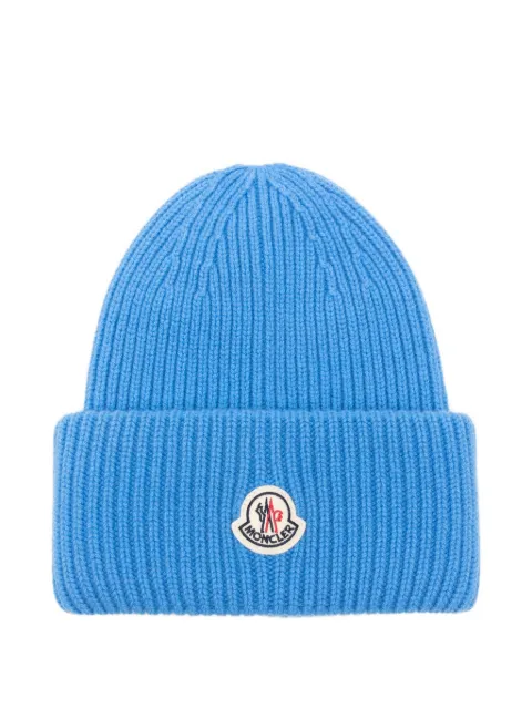 Moncler gorro con aplique del logo