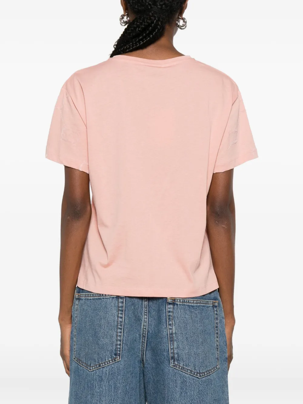 Twinset Logo-pattern T-shirt In Pink
