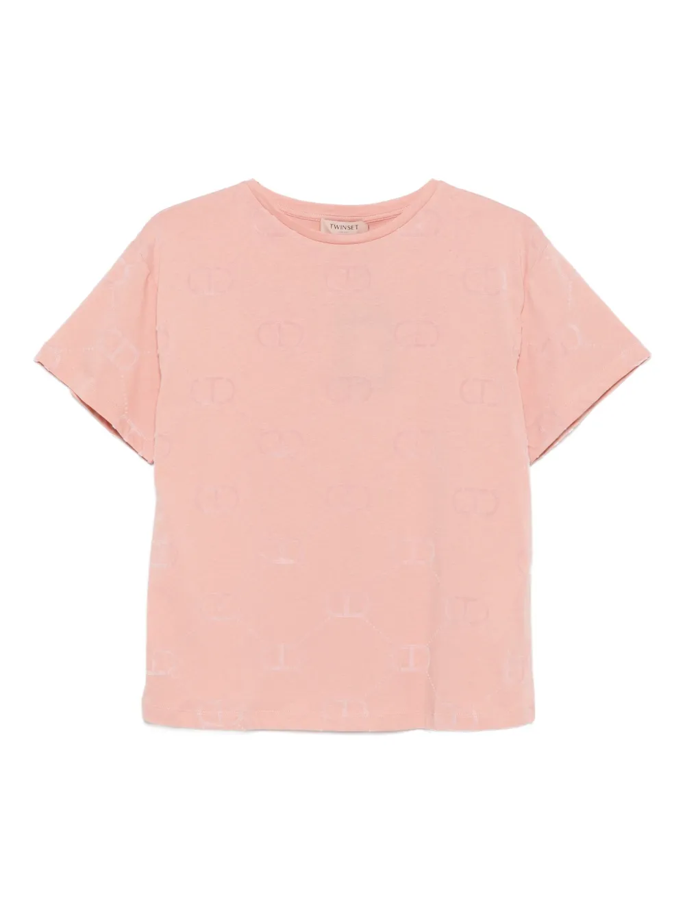 TWINSET logo-pattern t-shirt - Rosa