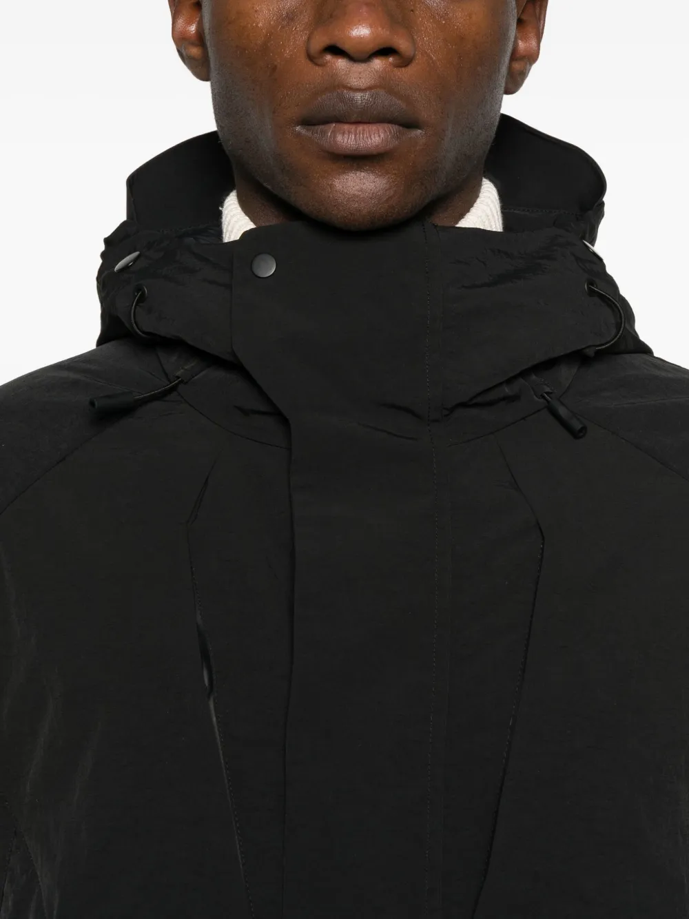 Jg1 Hooded Jacket In Black