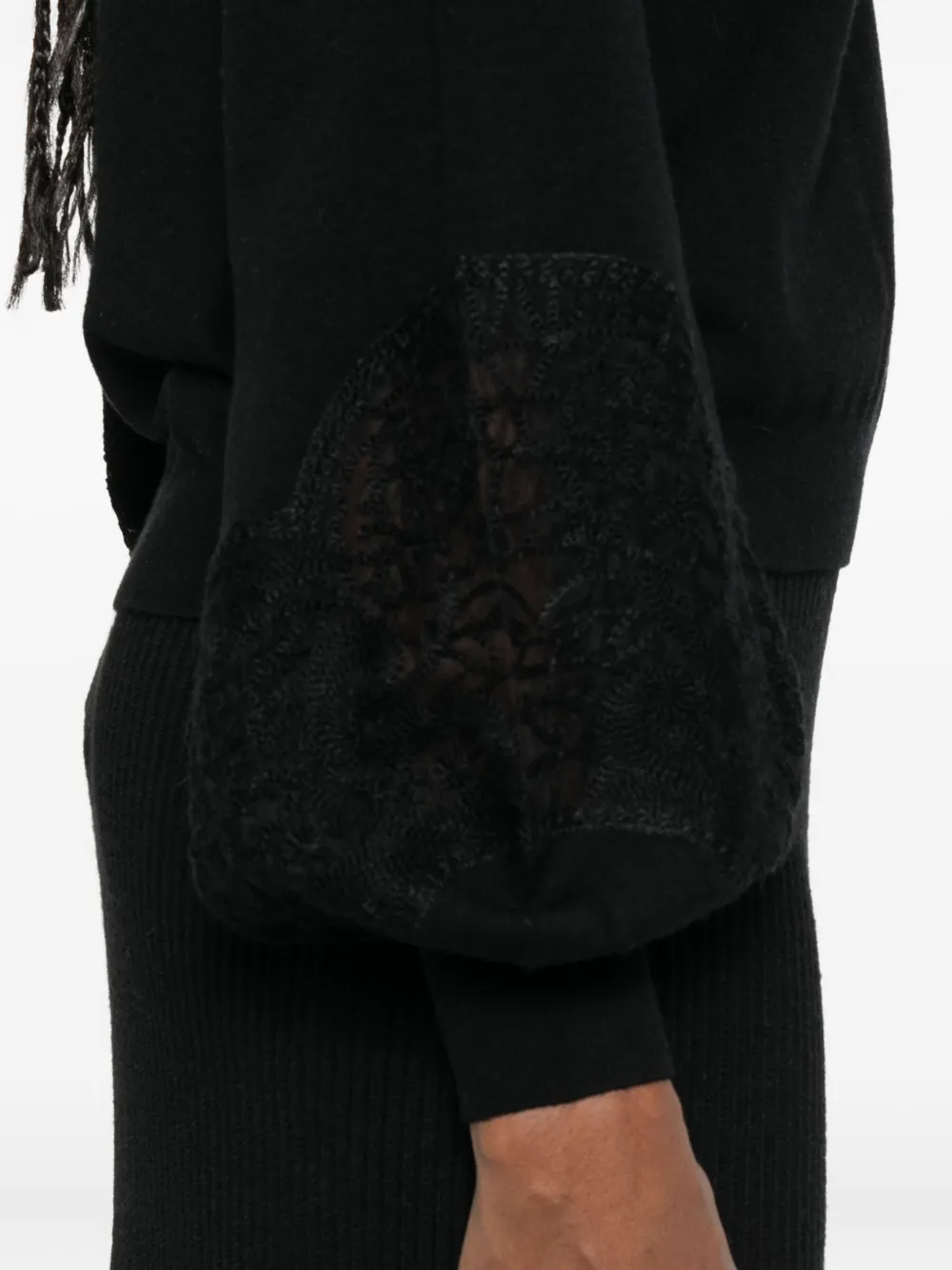 Twinset Timeless Black Sweater With Round Neckline In Black
