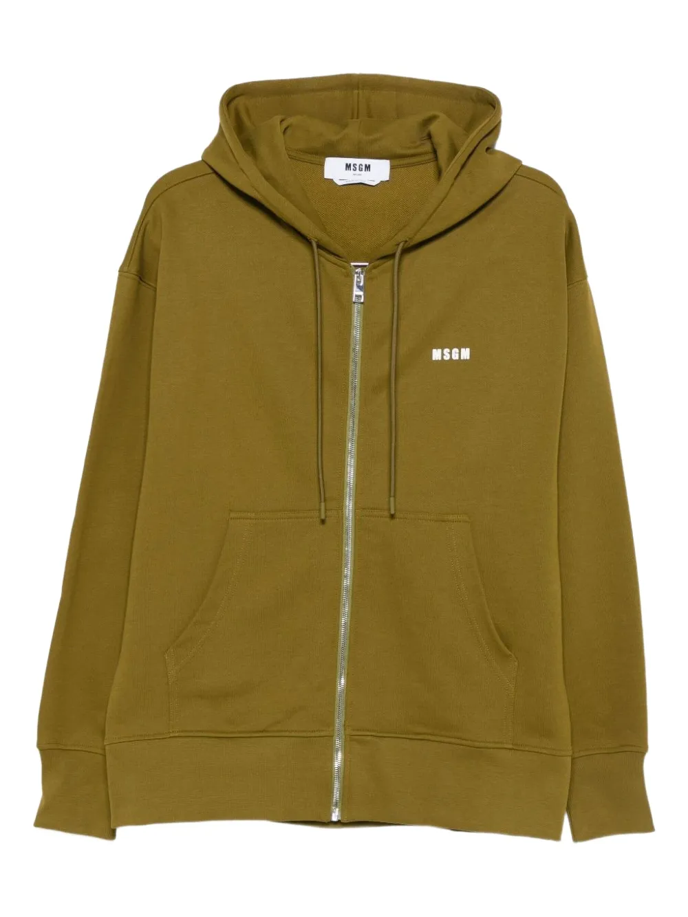 MSGM zip-up hoodie | Green | Image 1