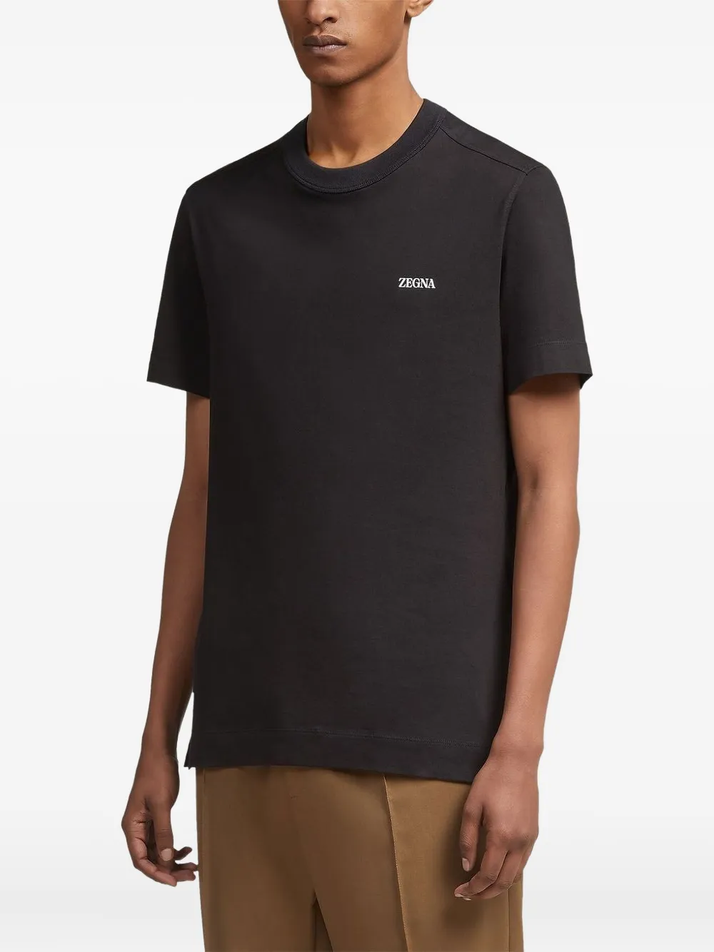 Zegna T-shirt met logoprint - Zwart