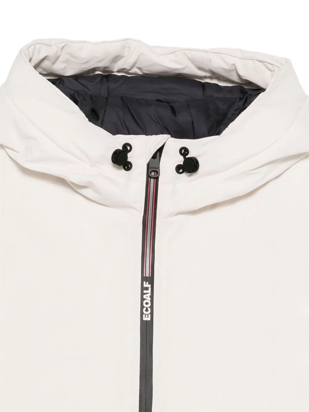 Ecoalf Jack met capuchon en rits Wit