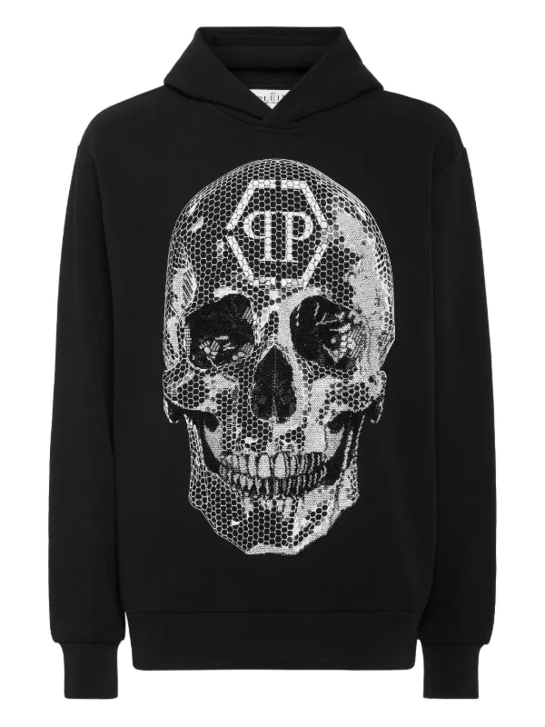 Philipp Plein スカル ラインストーン パーカー | ブラック | FARFETCH JP