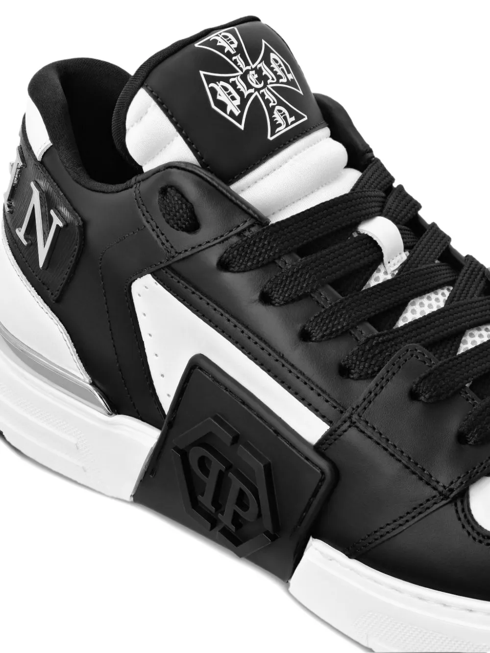 Philipp Plein Phantom Kicks leren sneakers Wit