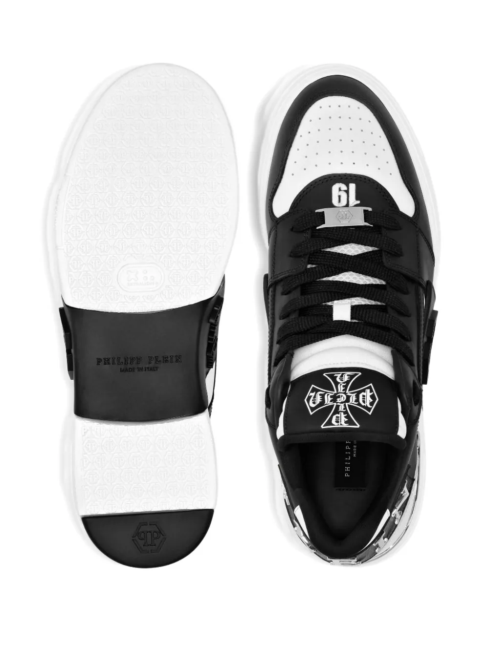 Philipp Plein Phantom Kicks leren sneakers Wit