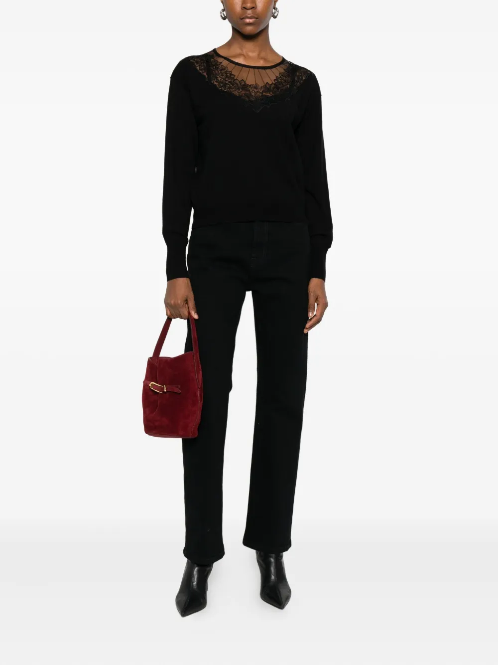 TWINSET Gebreide top Zwart