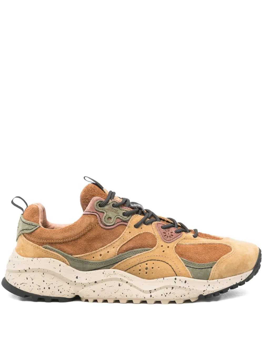 FLOWER MOUNTAIN Sneakers met gespikkelde zool en vlakken Beige