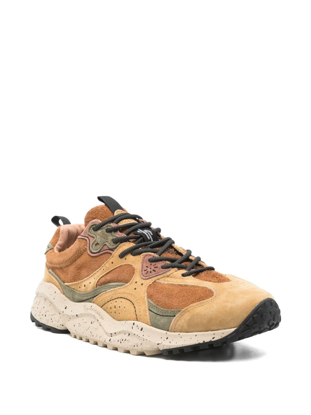 FLOWER MOUNTAIN Sneakers met gespikkelde zool en vlakken Beige