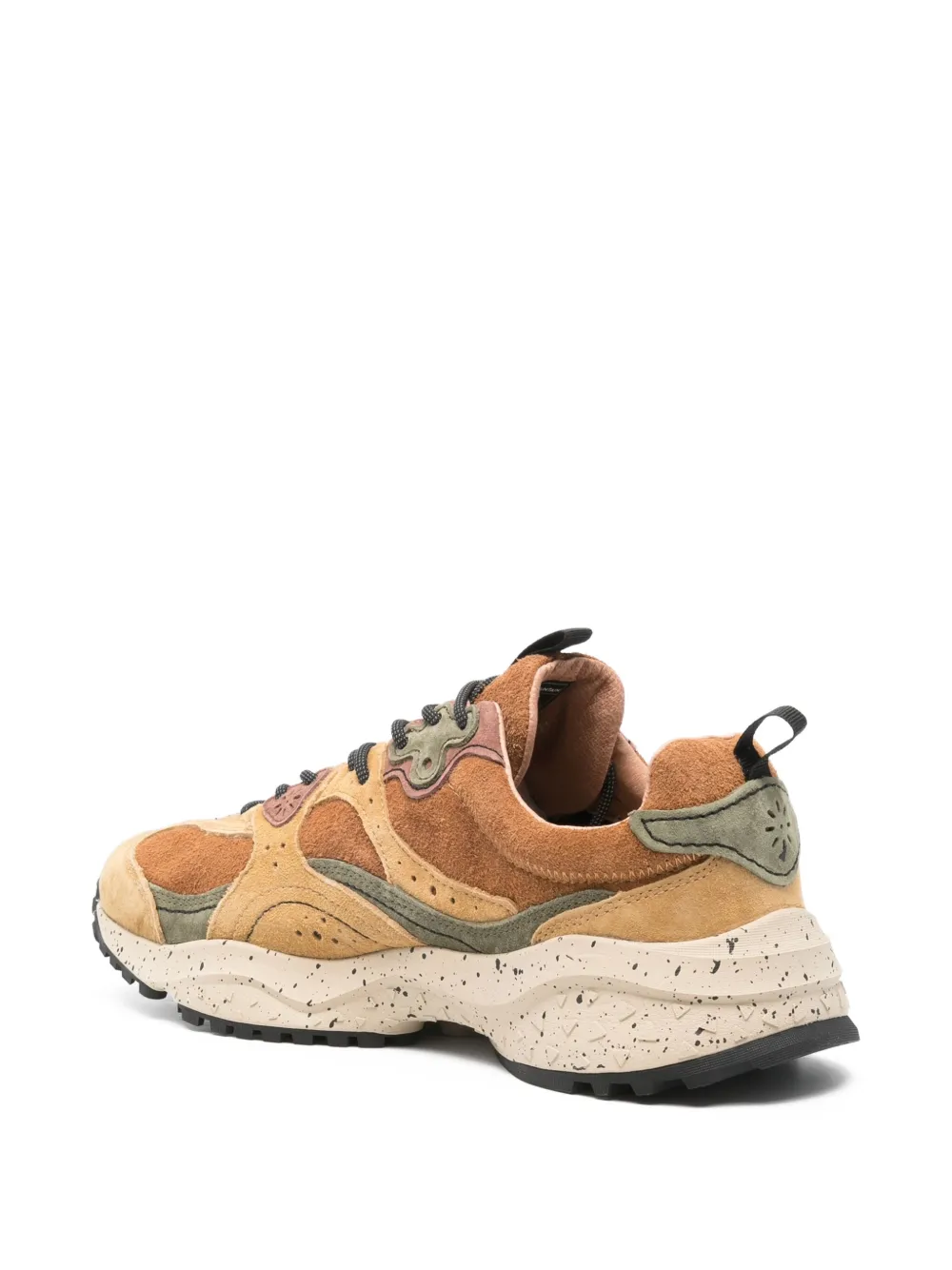 FLOWER MOUNTAIN Sneakers met gespikkelde zool en vlakken Beige