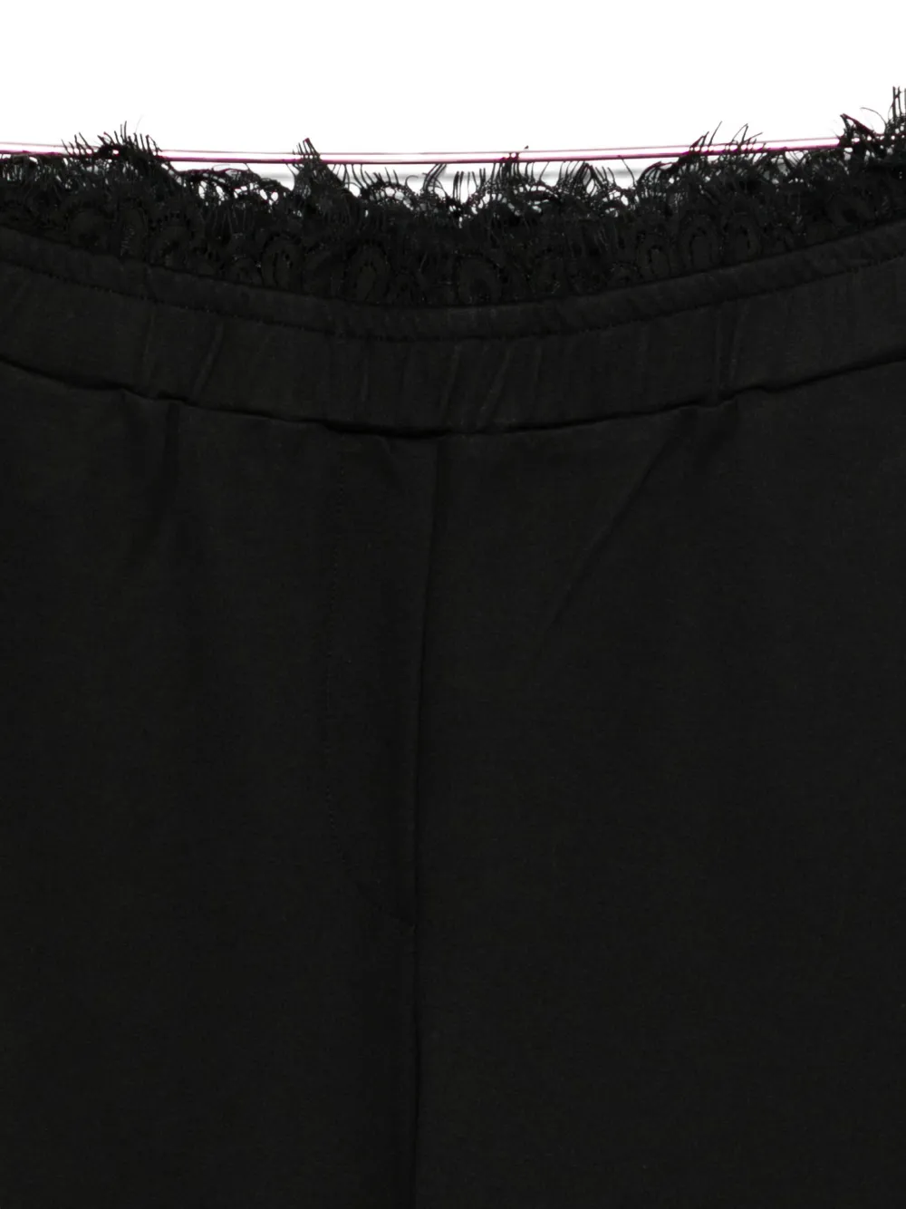 Twinset Lace-trim Trousers In Black