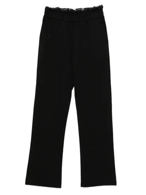 TWINSET pantalones con ribete de encaje