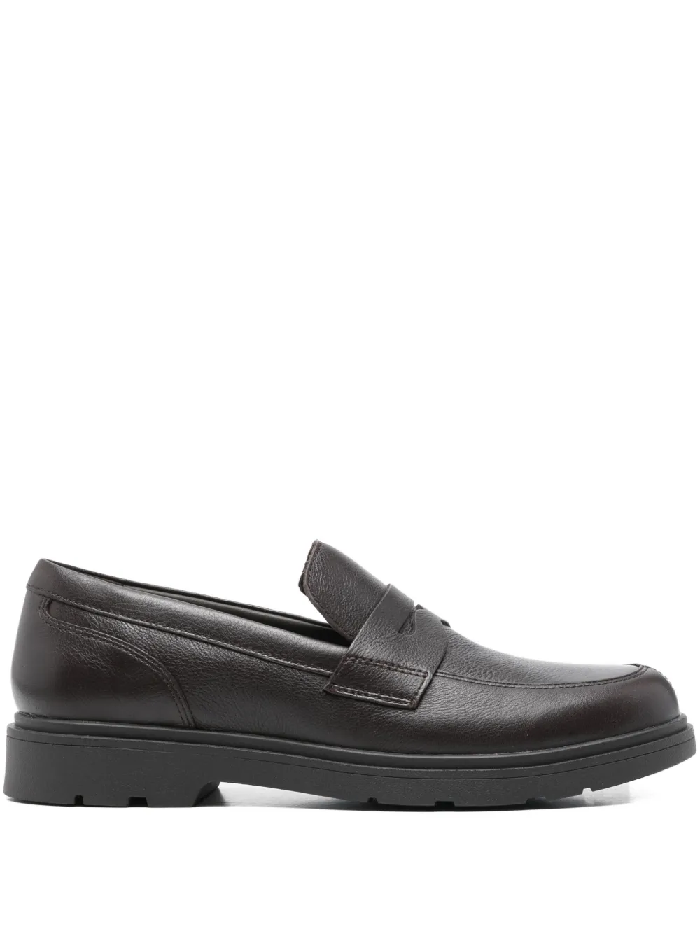Geox Leather Loafers In Brown
