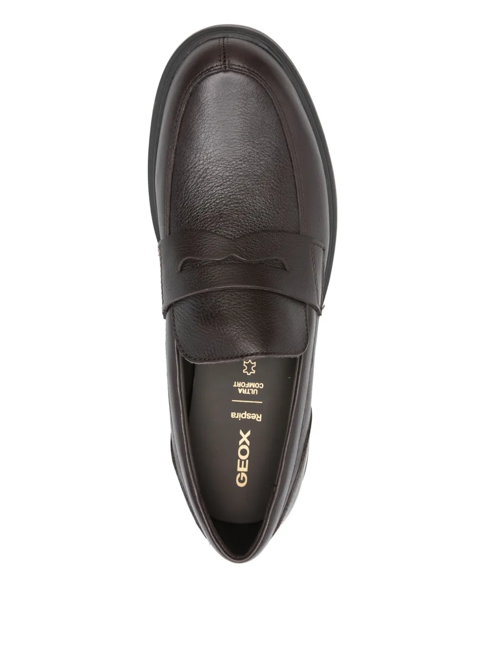 Geox Leather Loafers In Brown