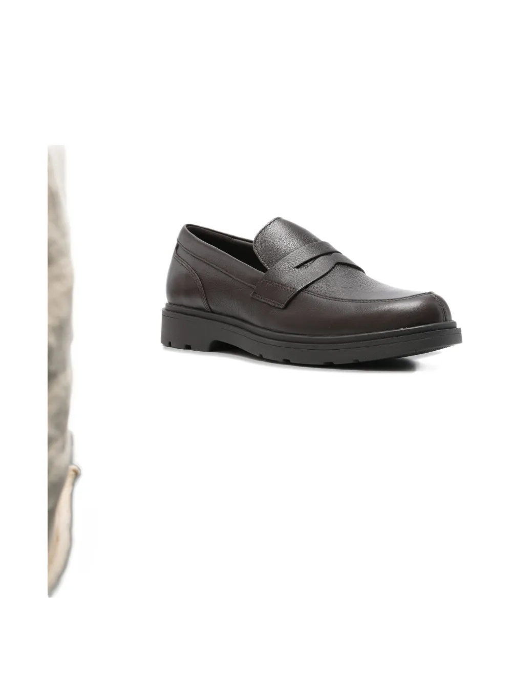 Geox Leather Loafers In Brown