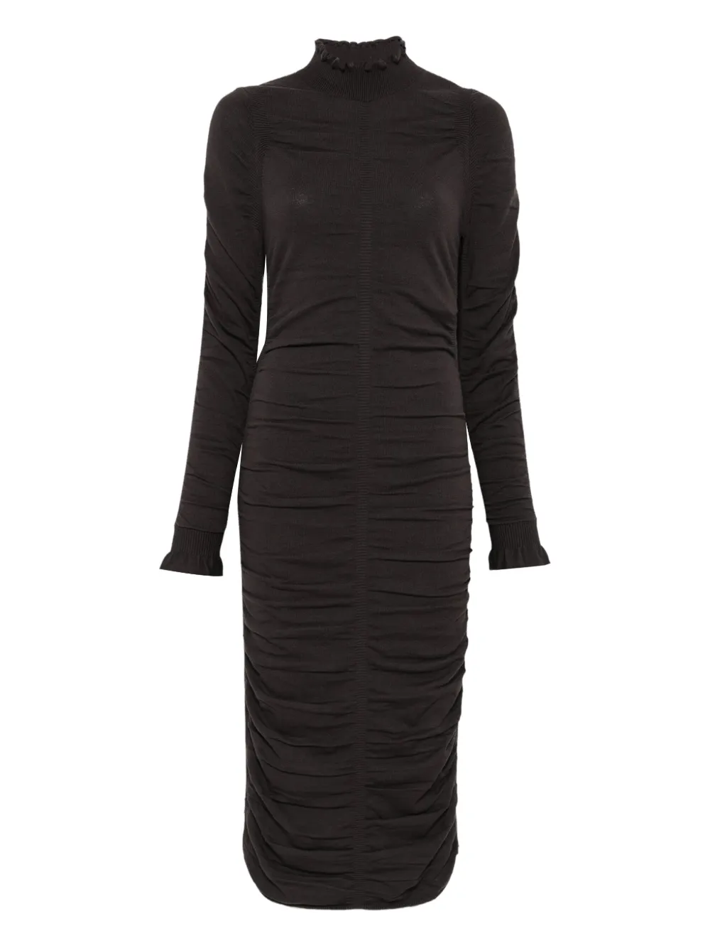 TWINSET Abito con ruches - Marrone