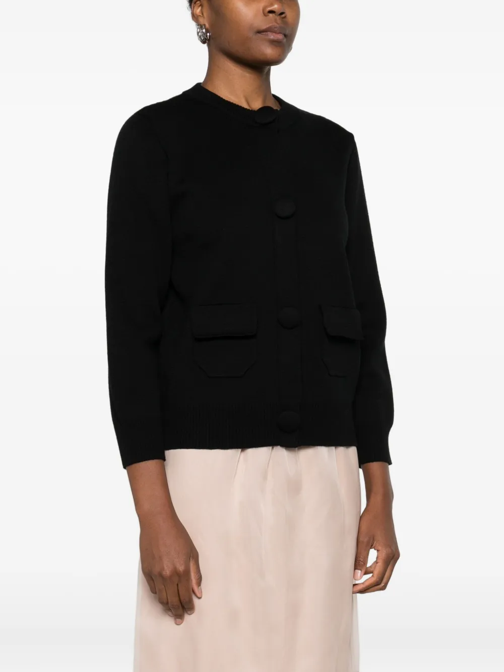 N°21 Button-up Cardigan In Black