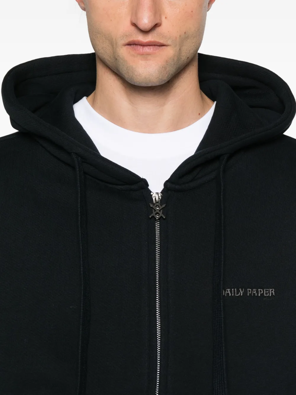 Daily Paper Hoodie met geborduurd logo Zwart