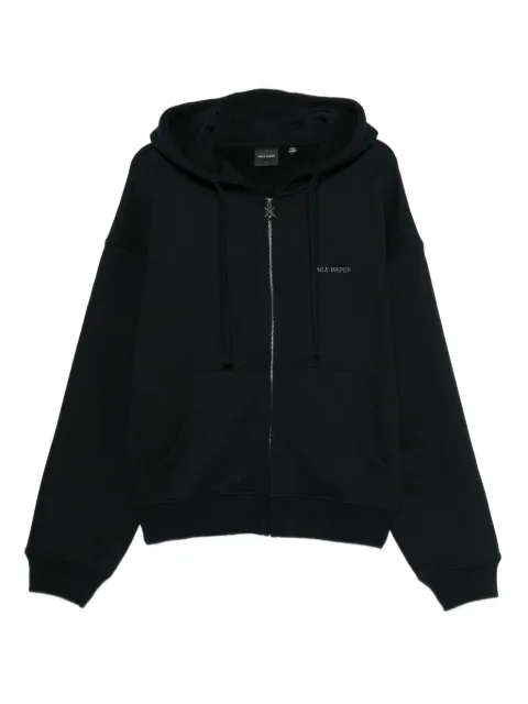 Daily Paper logo-embroidered zip-up hoodie