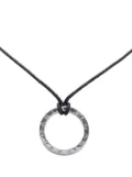 Bvlgari Pre-Owned 2000-2020 Sterling Silver Bvlgari Bvlgari Key Ring Pendant necklace - Black